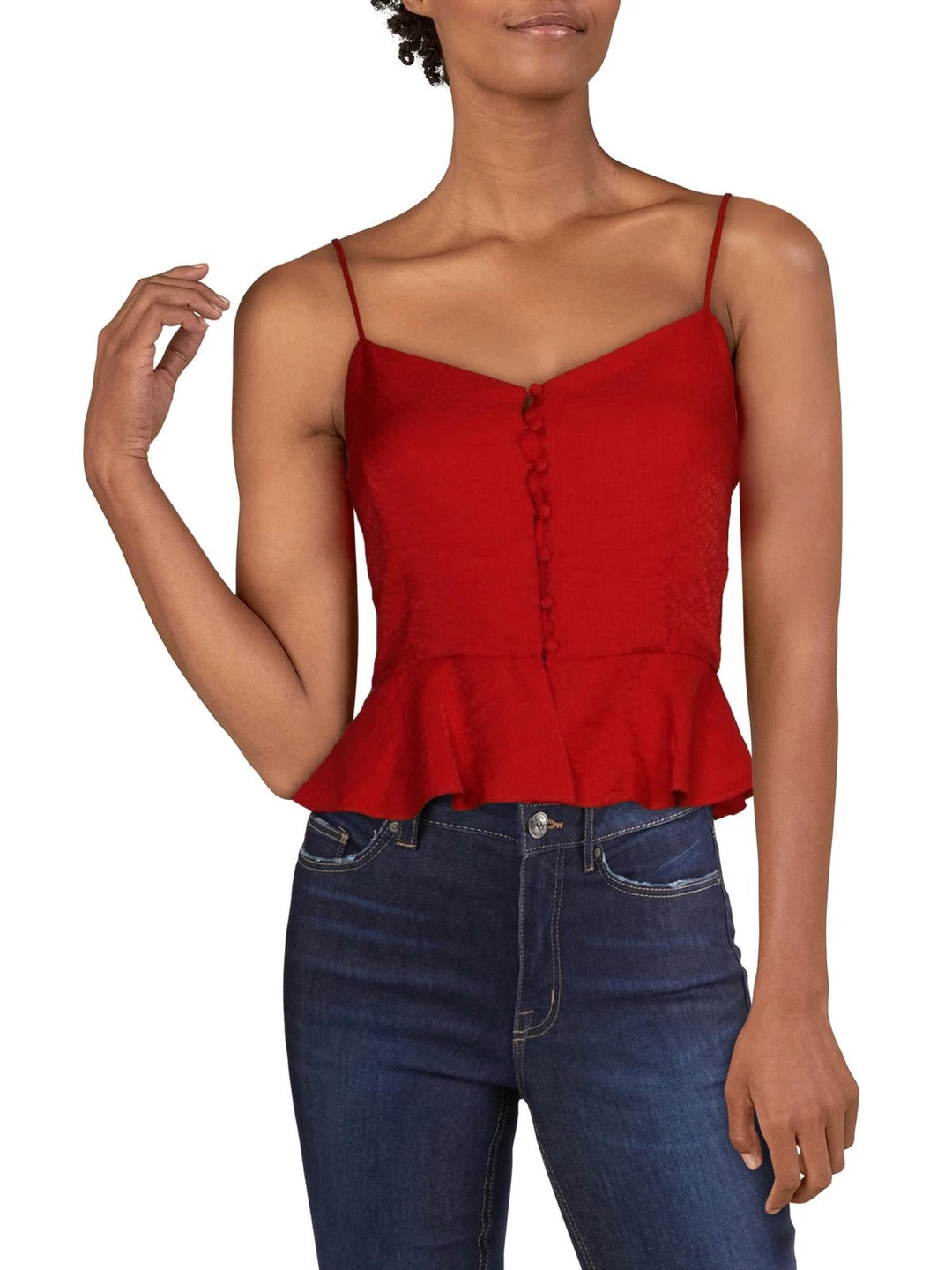 Cheapest ๐ WAYF ๐ฉ Womens Button-Down Adjustable Straps Crop Top ๐ฅฐ 1 Cheapest ๐ WAYF ๐ฉ Womens Button-Down Adjustable Straps Crop Top ๐ฅฐ