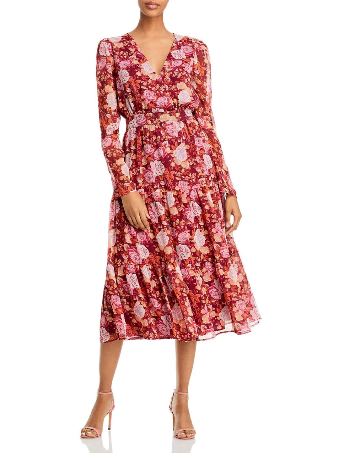 Hot Sale ❤️ WAYF 👩 Womens Floral Surplice Shift 👗 Dress 👏 1 Hot Sale ❤️ WAYF 👩 Womens Floral Surplice Shift 👗 Dress 👏