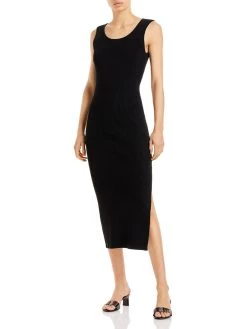 Best Pirce ⭐ WAYF 👩 Womens Ribbed Cut-Out Midi 👗 Dress 🥰