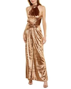 Best deal 🧨 women Kay Unger Isadora Mock Neck Jumpsuit 👏