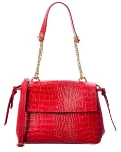 Best reviews of 🎉 women Italian Leather Croc-Embossed Shoulder Bag 😉