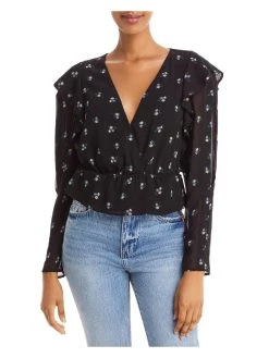 Flash Sale ๐ฏ WAYF ๐ฉ Womens Floral Surplice Peplum Top ๐ฅ