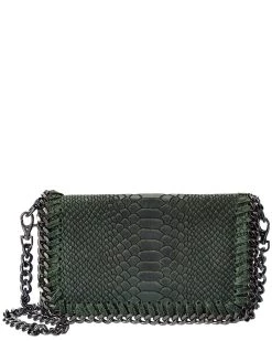 Cheapest 🌟 women Italian Leather Croc-Embossed Crossbody 🔥