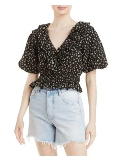 Budget ✔️ WAYF Mayville 👩 Womens Floral Ruffled Blouse 👍