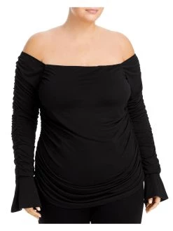 Flash Sale 🧨 WAYF Plus Kerry 👩 Womens Ruched Knit Blouse 😉