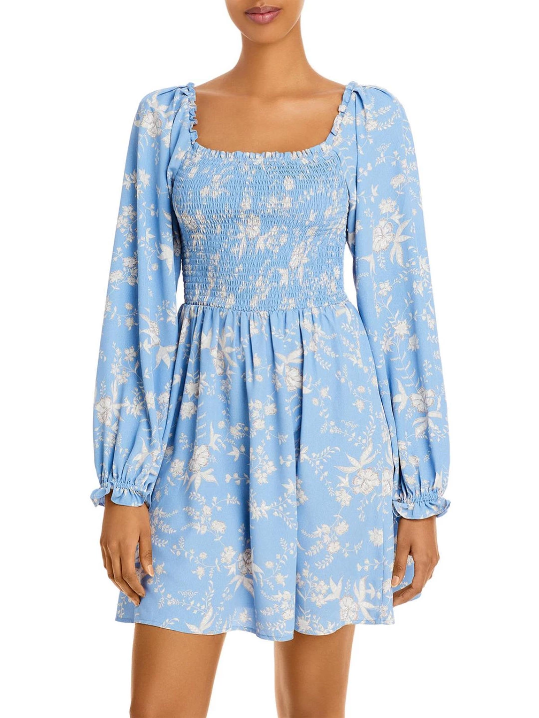 Cheapest ❤️ WAYF 👩 Womens Floral Square Neck Mini 👗 Dress ✔️ 1 Cheapest ❤️ WAYF 👩 Womens Floral Square Neck Mini 👗 Dress ✔️