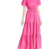 Outlet 😉 WAYF 👩 Womens Puff Sleeve Long Maxi 👗 Dress ⌛