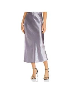 Outlet 💯 WAYF 👩 Womens Metallic Pull On Midi 👗 Skirt 👏