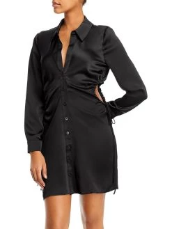 Outlet 😉 WAYF Daniela 👩 Womens Collared Mini 👚 Shirtdress ✨