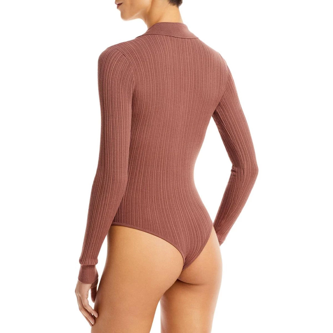 New 👍 WAYF Dresdyn 👩 Womens Polo Ribbed Bodysuit 🔔 2 New 👍 WAYF Dresdyn 👩 Womens Polo Ribbed Bodysuit 🔔 - Image 2