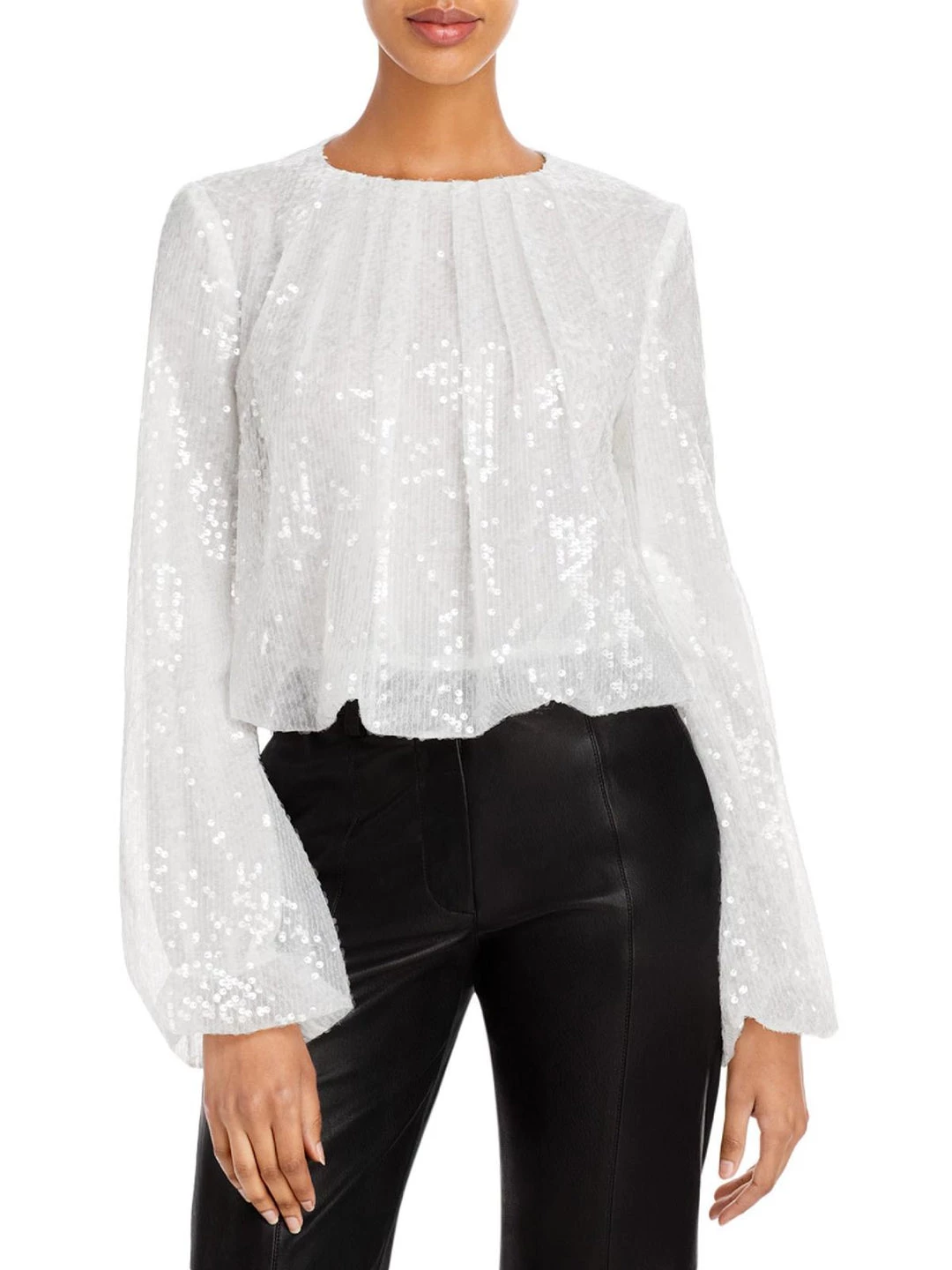 Brand new ๐ WAYF Mademoiselle ๐ฉ Womens Sequined Cropped Blouse ๐คฉ 1 Brand new ๐ WAYF Mademoiselle ๐ฉ Womens Sequined Cropped Blouse ๐คฉ