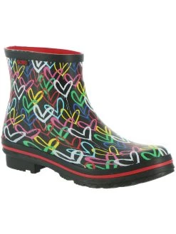 Buy 🎉 BOBS From Skechers Rain Check - Raining Love 👩 Womens Printed Ankle Rain 🥾 Boots 🔔